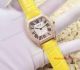 2017 Clone Cartier Tortue Gold Silver Face Diamond Bezel 39mm Watch (2)_th.jpg